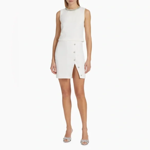 GENERATION LOVE Tanya Crepe Skirt White Side Slit Women Size 4 $265 MSRP NWT - Picture 2 of 16